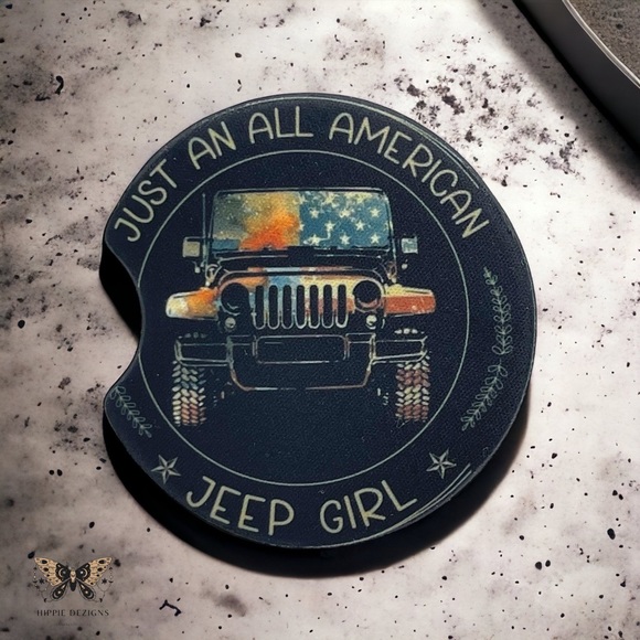 Jeep Girl - Jeep Life Car Coasters 2 Pack - Picture 1 of 12